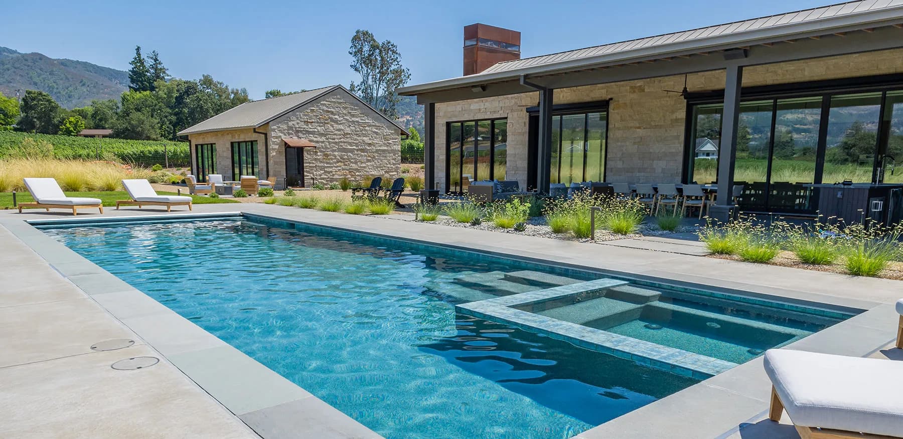 Luxury pool in Napa Valley
